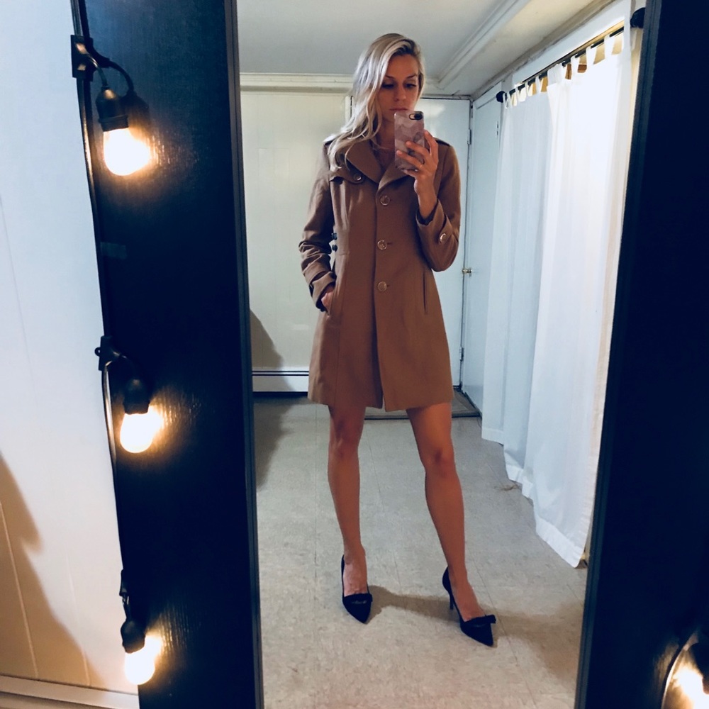 Tan Winter Mid Length Coat